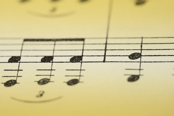 Old Musical Score Sheet