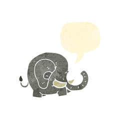 retro cartoon elephant
