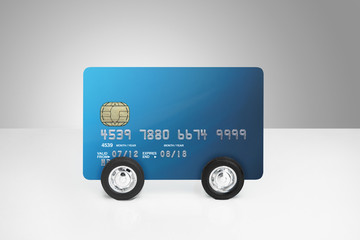 Credit card on wheels