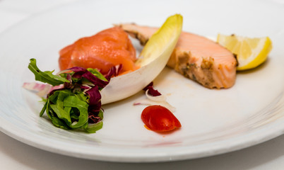 Braised Salmon with Endive