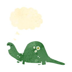 retro cartoon dinosaur