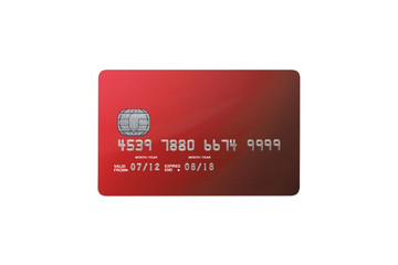 bank card on a white background