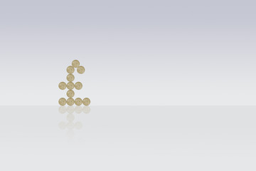 Pound Sign made out of one pound coins