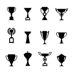 Trophy icons. Winner cup