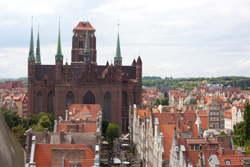 Obraz premium Gdansk from roof top