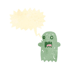 retro cartoon spooky shrieking ghost