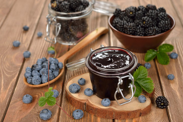 Fototapeta na wymiar Natural berry jam