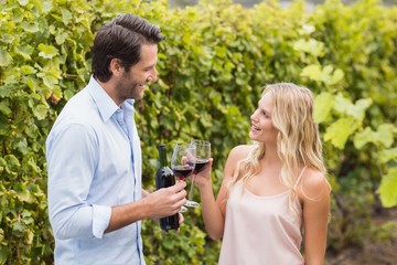 Young happy couple talking