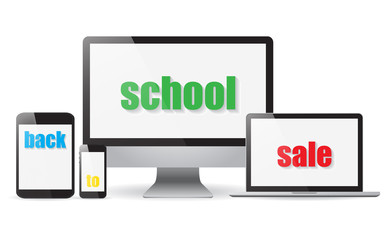 Set realistic Monitors laptop tablet and phone sale