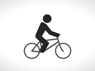 bicycle icon with person