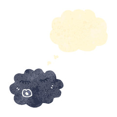 raincloud retro cartoon