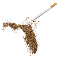 Tobacco shaped as Florida and a cigarette.(series)