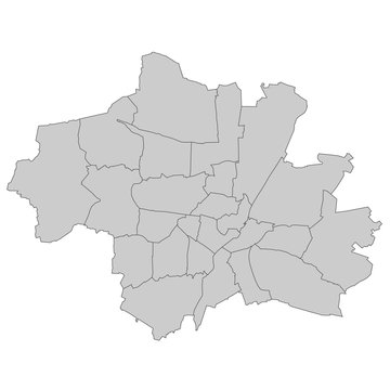 M&uuml;nchen Bezirke -Vektor
