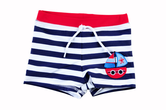 Striped shorts isolated on white background