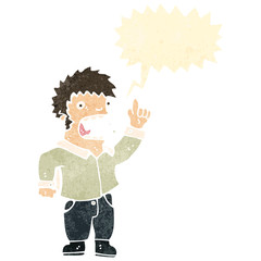 retro cartoon shouting man