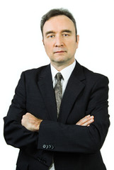 Senior Businessman Isolated On White Background 