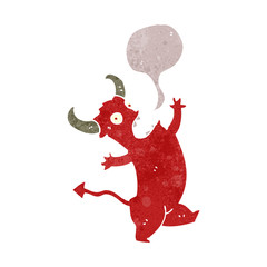 retro cartoon little devil