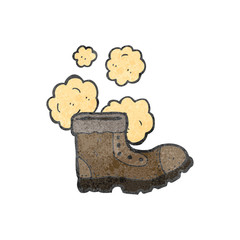 old boot retro cartoon