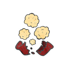 retro cartoon flowerpot