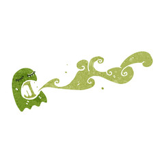 retro cartoon gross slimy ghost
