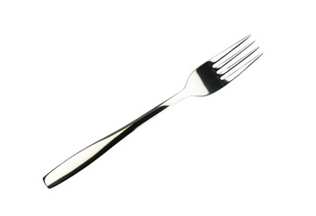 Silver Fork isolated on white.
