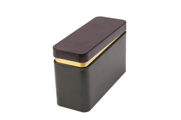 Small Metal box isolated on a white background 