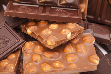 Chocolate bars background 