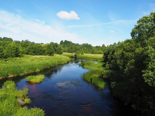Fototapeta na wymiar river in summer