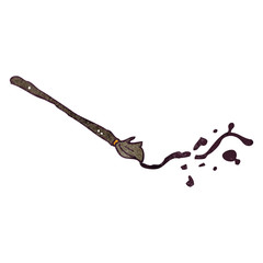 Obraz premium calligraphy brush retro cartoon