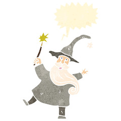 retro cartoon wizard