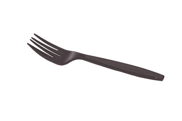 Plastic fork isolated on white background 