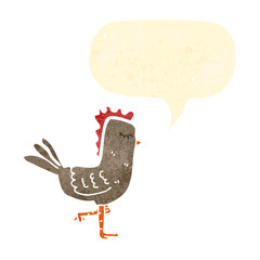 retro cartoon cockerel