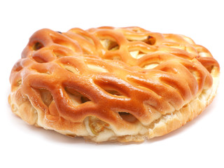 apple pie on a white background