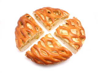 apple pie on a white background
