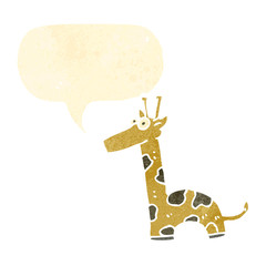 retro cartoon giraffe