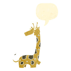 retro cartoon giraffe