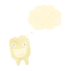 retro cartoon tooth