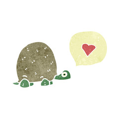 cute tortoise retro cartoon