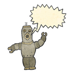 retro cartoon robot