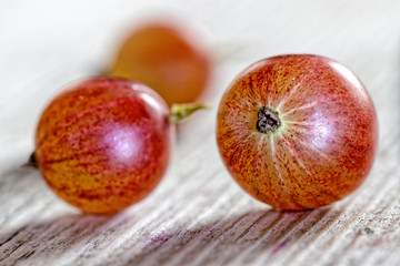 Close-up of a three gooseberry