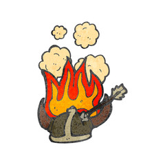 burning helmet cartoon