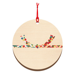 絵馬■祈る・祈願・願い事・水引・千代紙風・円・無地