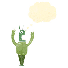retro cartoon alien