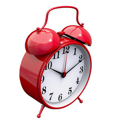 Glossy red clock