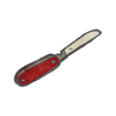 retro cartoon pen knife
