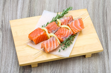 Salmon skewer