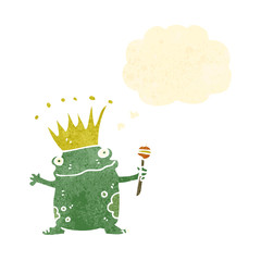 retro cartoon frog prince