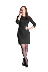 Fototapeta premium woman talking on phone