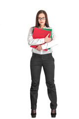 businesswoman with folder