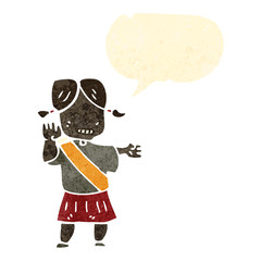 retro cartoon girl guide